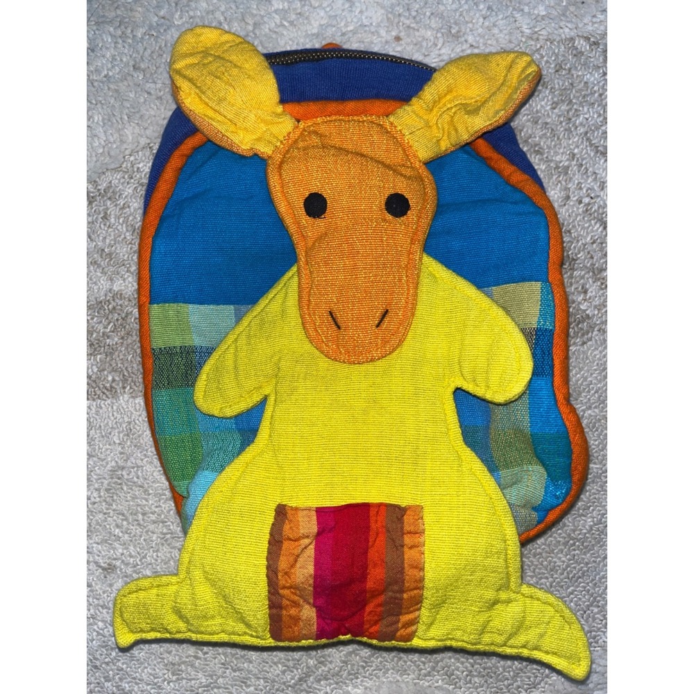Barbara Sansoni Barefoot Kangaroo Backpack Hand Loomed Cotton Multi Color Kids